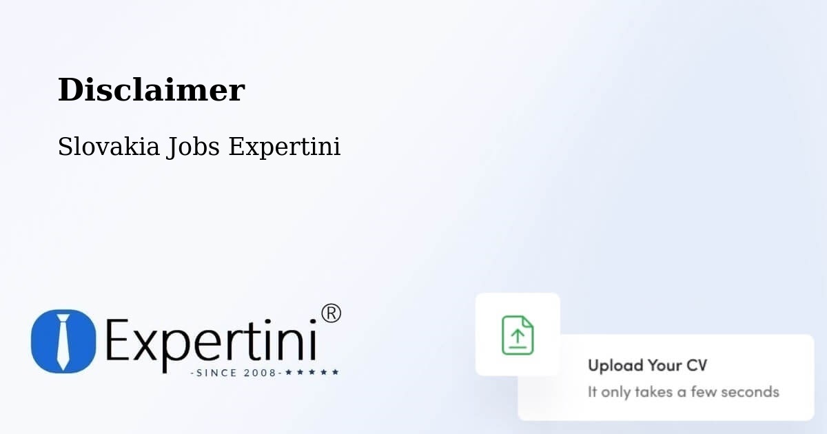 Disclaimer – Krasňany - Slovakia Jobs Expertini